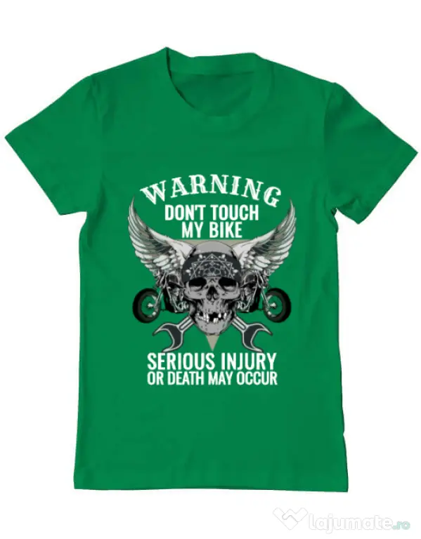 Tricou ADLER barbat Don’t touch my bike Verde mediu