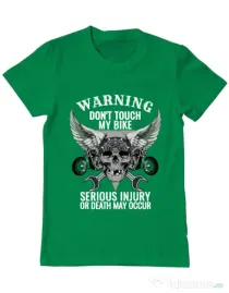 Tricou ADLER barbat Don’t touch my bike Verde mediu