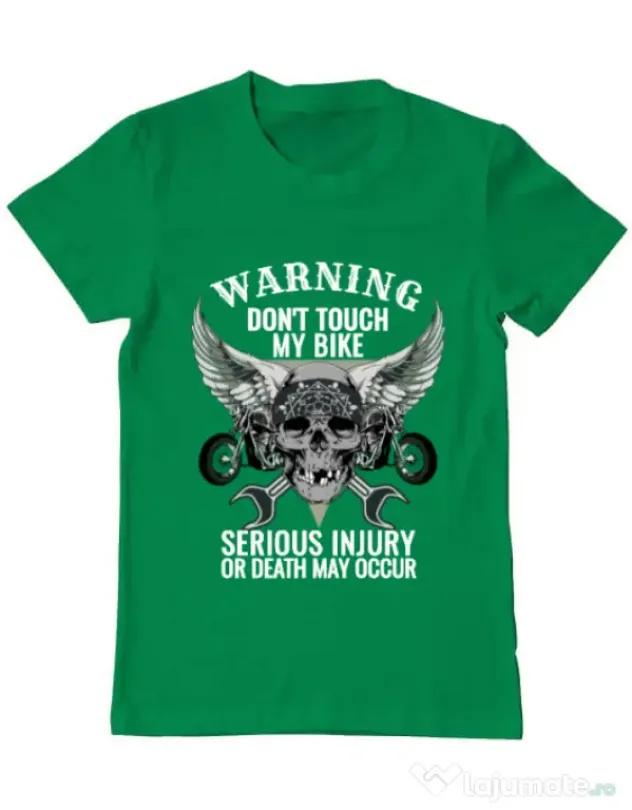 Tricou ADLER barbat Don’t touch my bike Verde mediu