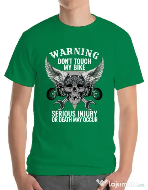 Tricou ADLER barbat Don’t touch my bike Verde mediu