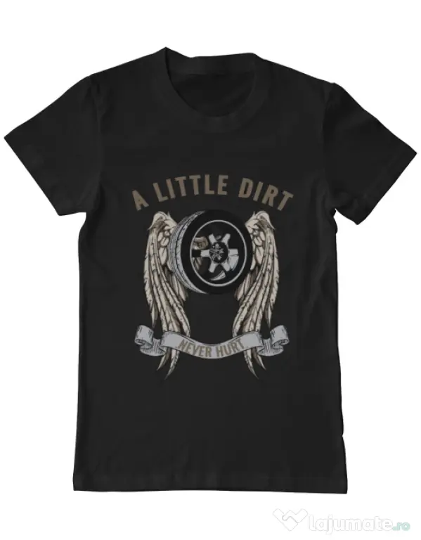 Tricou ADLER barbat A little dirt Negru