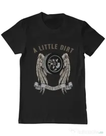 Tricou ADLER barbat A little dirt Negru