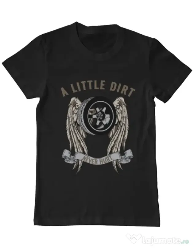 Tricou ADLER barbat A little dirt Negru