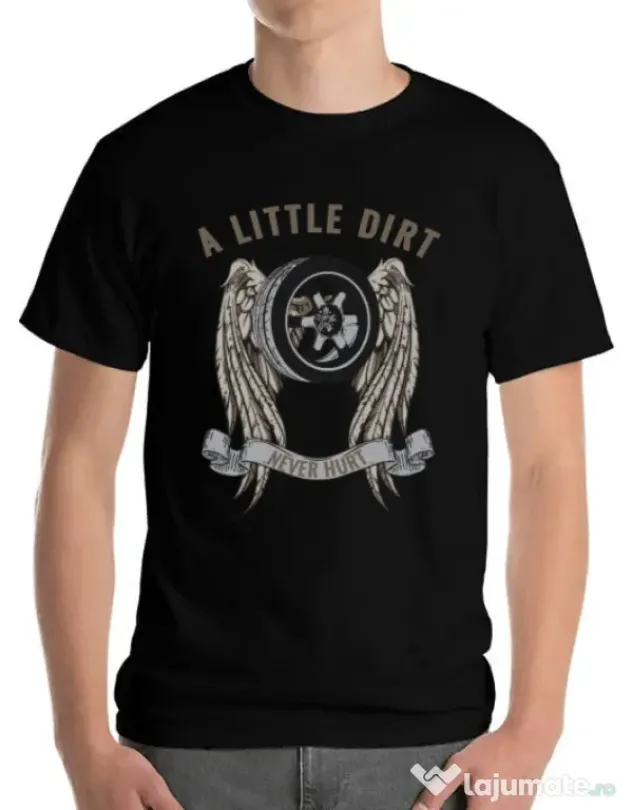 Tricou ADLER barbat A little dirt Negru
