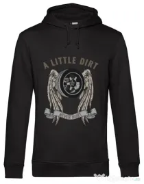 Hoodie barbat cu gluga A little dirt Negru