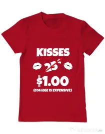 Tricou ADLER barbat College is expensive Rosu