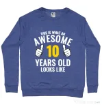 Bluza ADLER barbat Awesome birthday Albastru melanj