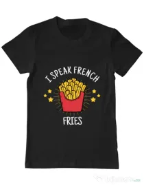 Tricou ADLER barbat I speak french Negru