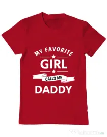 Tricou ADLER barbat My favorite girl Rosu