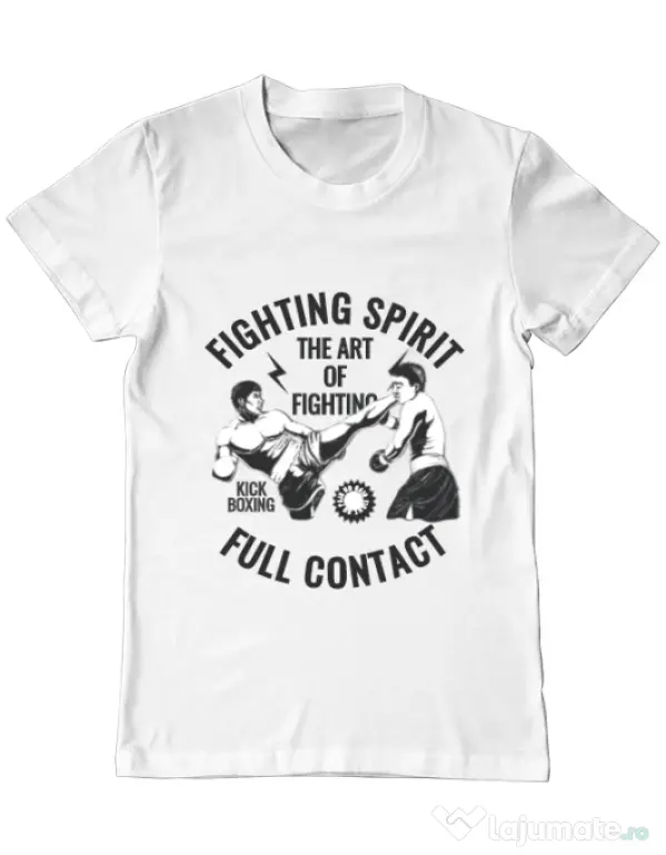 Tricou ADLER barbat Kick boxing Alb
