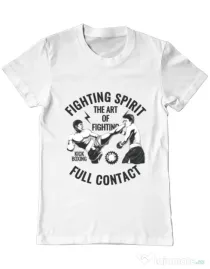 Tricou ADLER barbat Kick boxing Alb