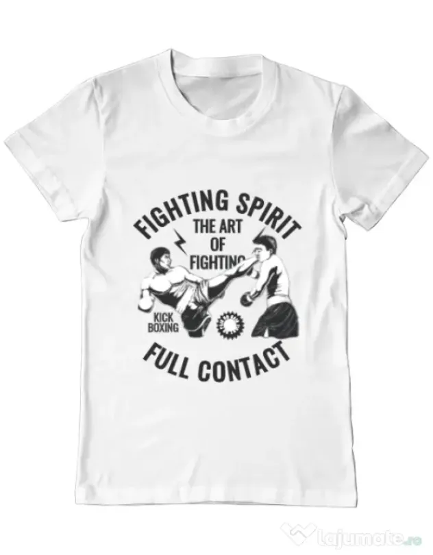 Tricou ADLER barbat Kick boxing Alb