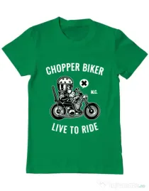 Tricou ADLER barbat Chopper biker Verde mediu