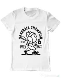 Tricou ADLER barbat Baseball Champion Alb