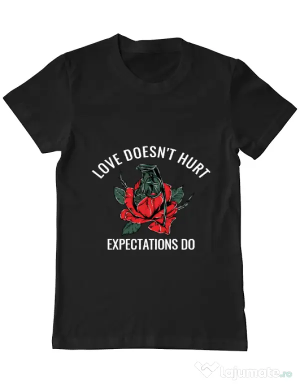 Tricou ADLER barbat Love doesn’t hurt Negru