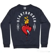 Bluza ADLER barbat Heartbroken Denim inchis
