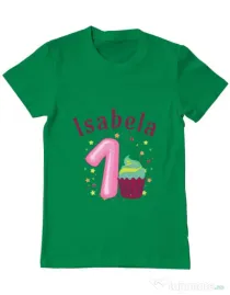 Tricou ADLER barbat First Birthday Verde mediu