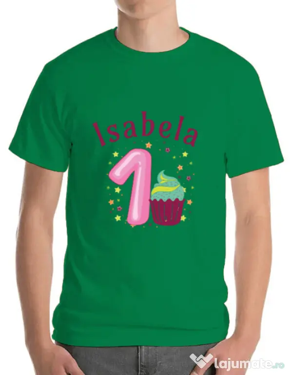 Tricou ADLER barbat First Birthday Verde mediu