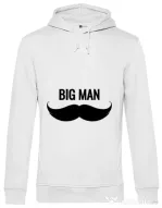 Hoodie barbat cu gluga Big man Alb