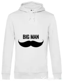 Hoodie barbat cu gluga Big man Alb
