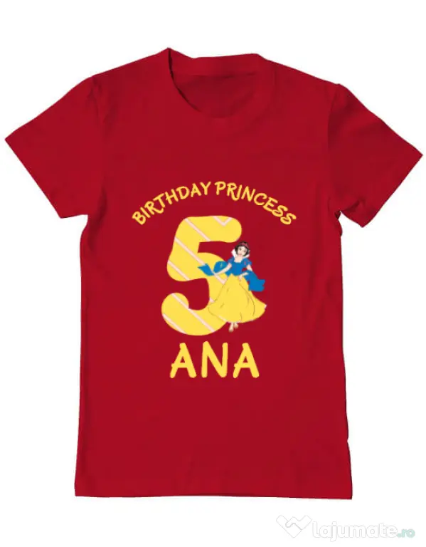 Tricou ADLER barbat Birthday Princess Rosu