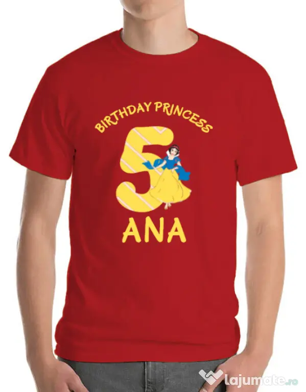 Tricou ADLER barbat Birthday Princess Rosu