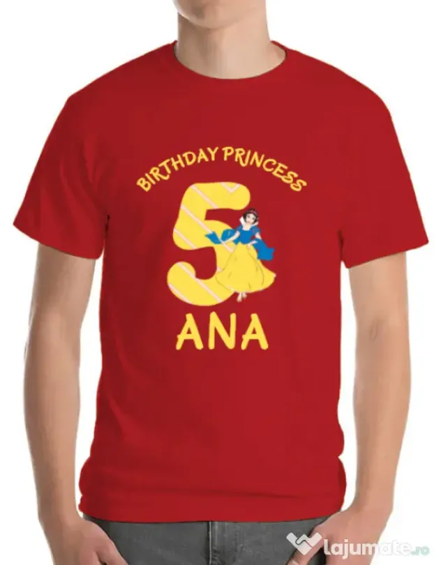 Tricou ADLER barbat Birthday Princess Rosu