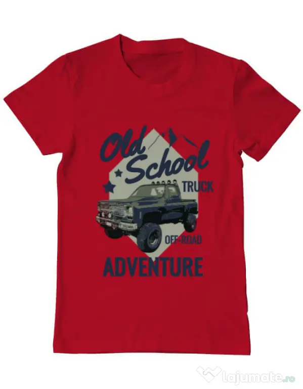 Tricou ADLER barbat Off-road truck Rosu