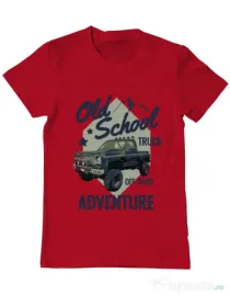 Tricou ADLER barbat Off-road truck Rosu