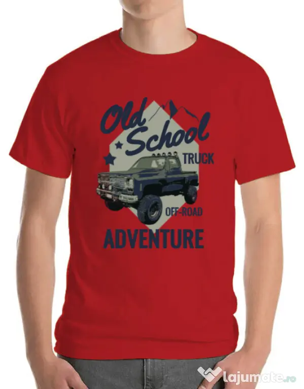 Tricou ADLER barbat Off-road truck Rosu