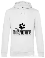 Hoodie barbat cu gluga The dogfather Alb