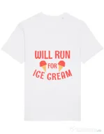 Tricou STANLEY STELLA barbat Running for ice cream Alb