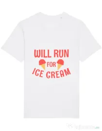 Tricou STANLEY STELLA barbat Running for ice cream Alb