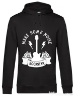 Hoodie barbat cu gluga Make some noise Negru
