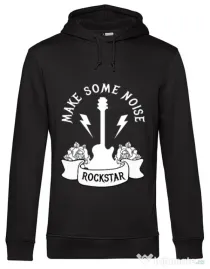 Hoodie barbat cu gluga Make some noise Negru
