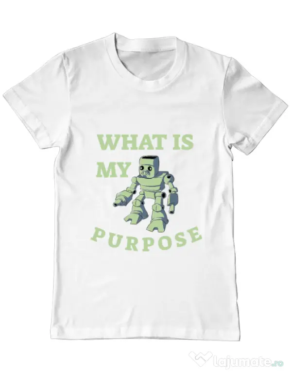 Tricou ADLER barbat What is my purpose Alb