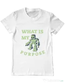 Tricou ADLER barbat What is my purpose Alb