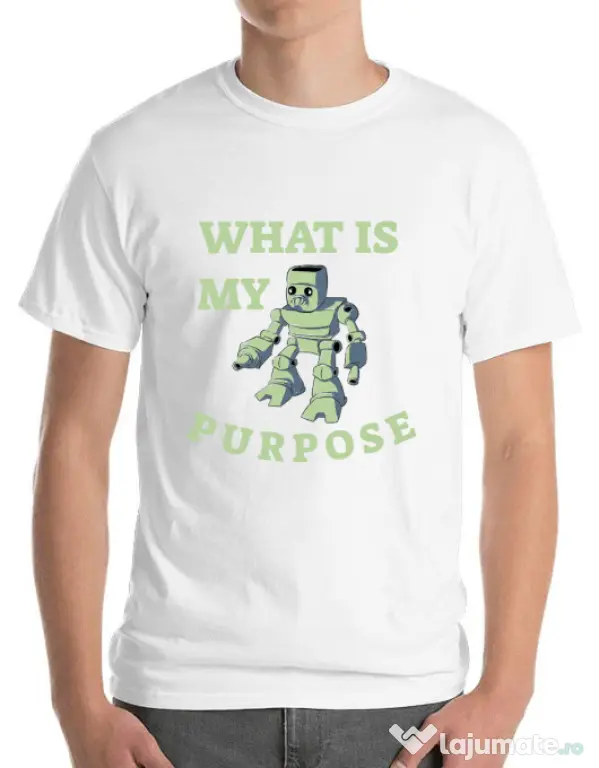 Tricou ADLER barbat What is my purpose Alb