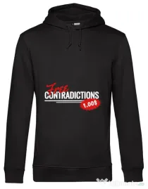 Hoodie barbat cu gluga Free contradictions Negru