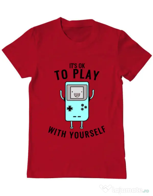 Tricou ADLER barbat Playing with yourself Rosu