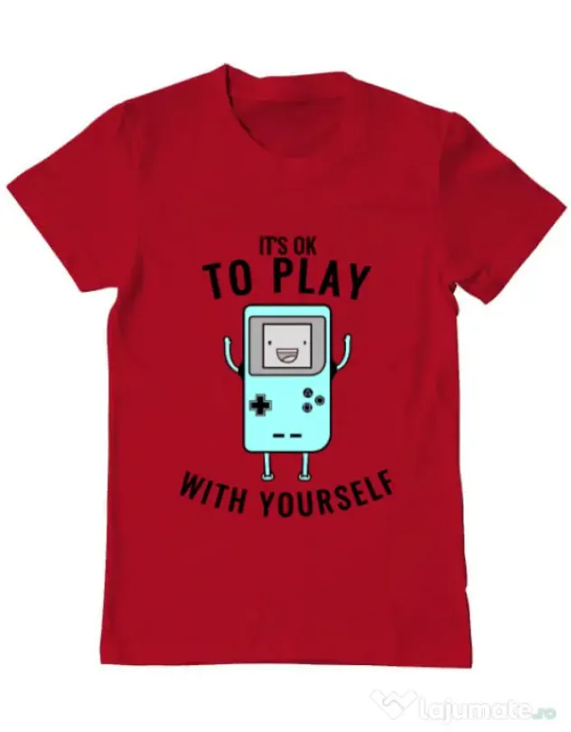 Tricou ADLER barbat Playing with yourself Rosu