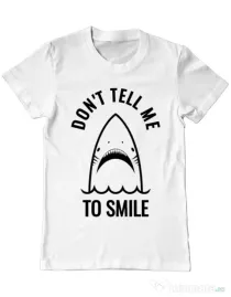 Tricou ADLER barbat Sad shark Alb