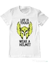 Tricou ADLER barbat Life is tough Alb