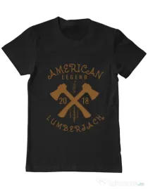 Tricou ADLER barbat American lumberjack Negru