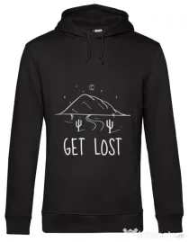 Hoodie barbat cu gluga Get lost Negru