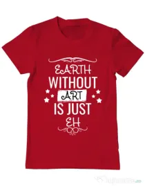 Tricou ADLER barbat Earth without art Rosu