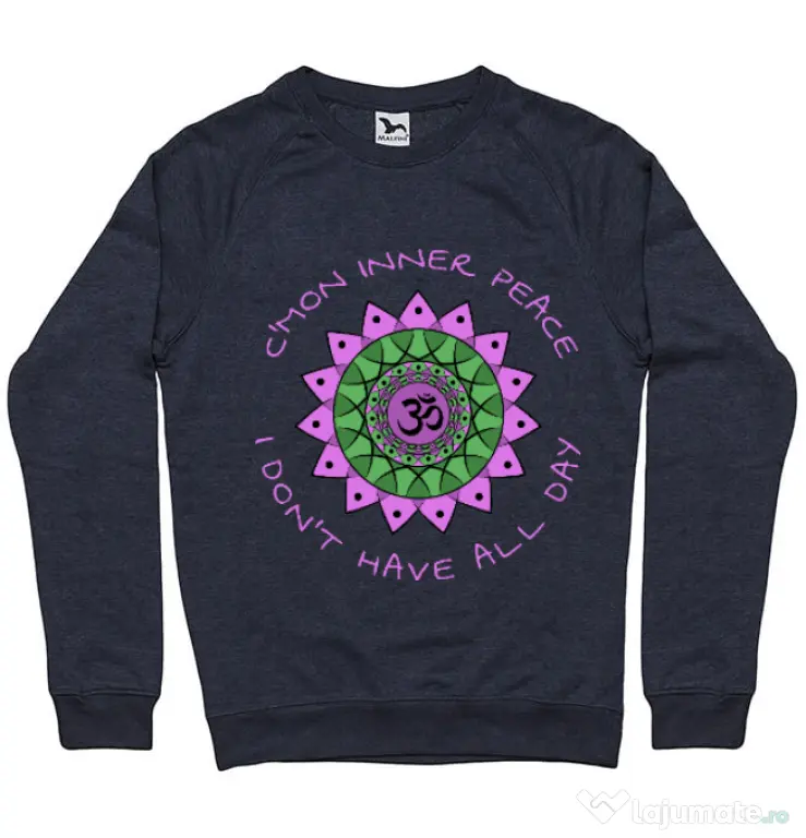 Bluza ADLER barbat C’mon inner peace Denim inchis