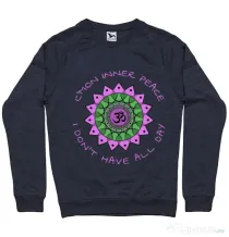 Bluza ADLER barbat C’mon inner peace Denim inchis