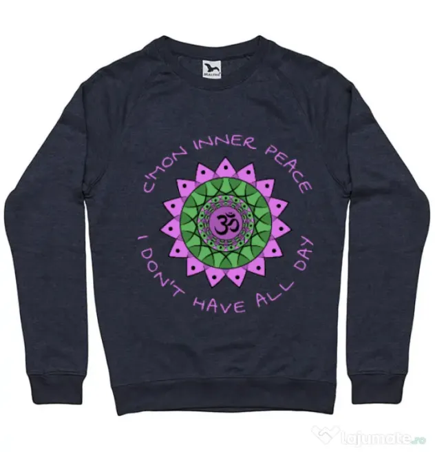 Bluza ADLER barbat C’mon inner peace Denim inchis