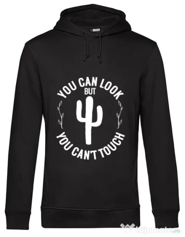 Hoodie barbat cu gluga You can’t touch Negru